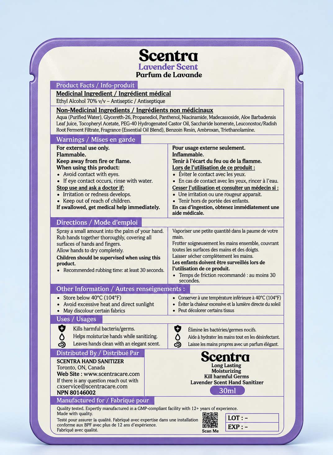 SCENTRA Lavender Scent